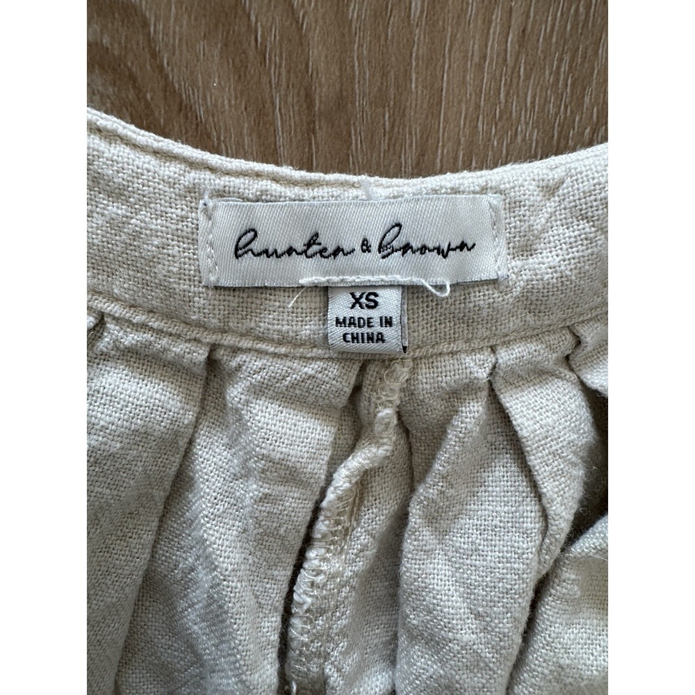 Hunter & Browner Linen/‎ Rayon Romper Size Xs Boho Cottagecore - Picture 3 of 5